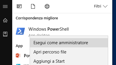 powershell come amministratore